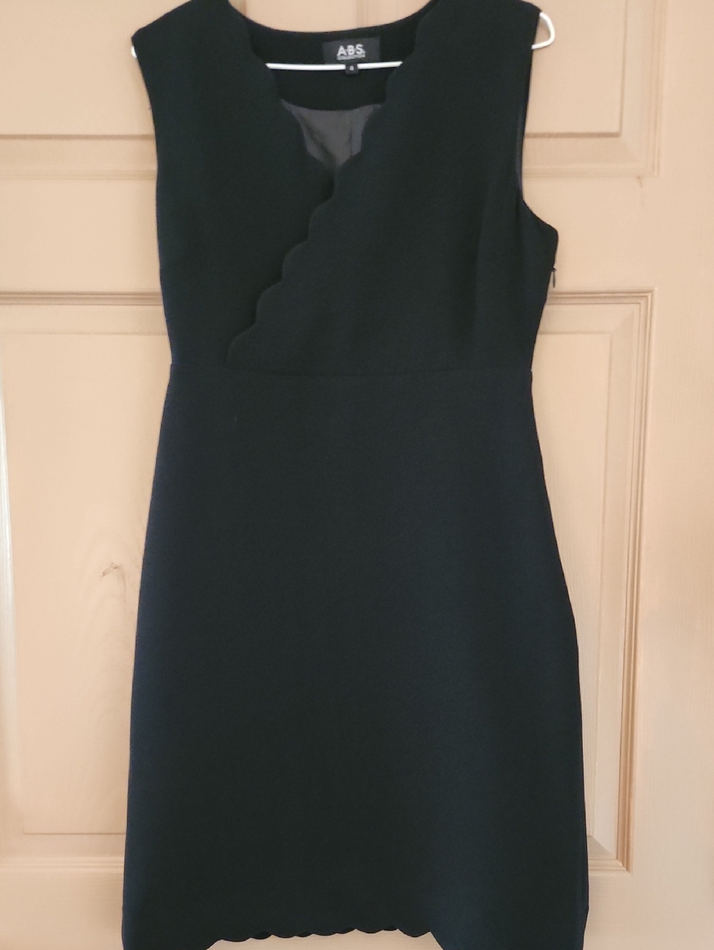 Black Scallop Sheath Dress